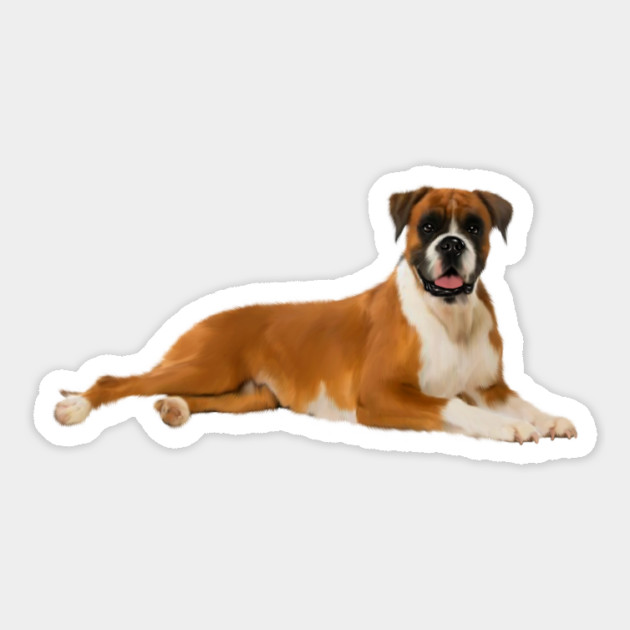 Boxer Dog , Love Boxer Dogs Sticker by logiamerch