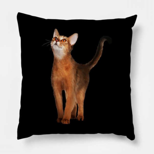 Abyssinian cat, Cat Lover Pillow by logiamerch