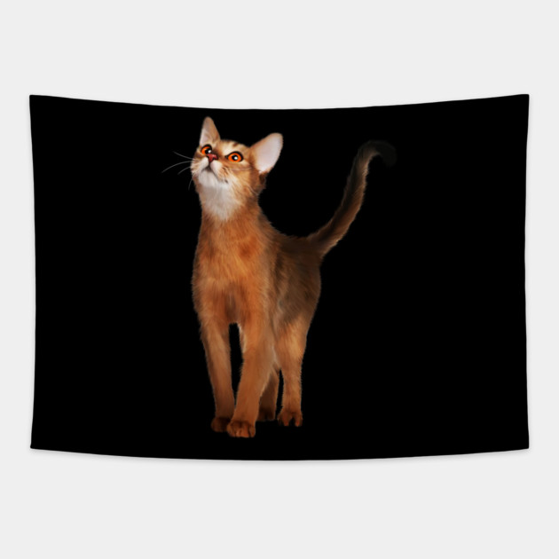 Abyssinian cat, Cat Lover Tapestry by logiamerch