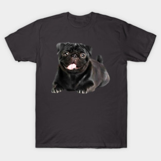 Black Pug Dog, Love Pug Dogs T-Shirt
