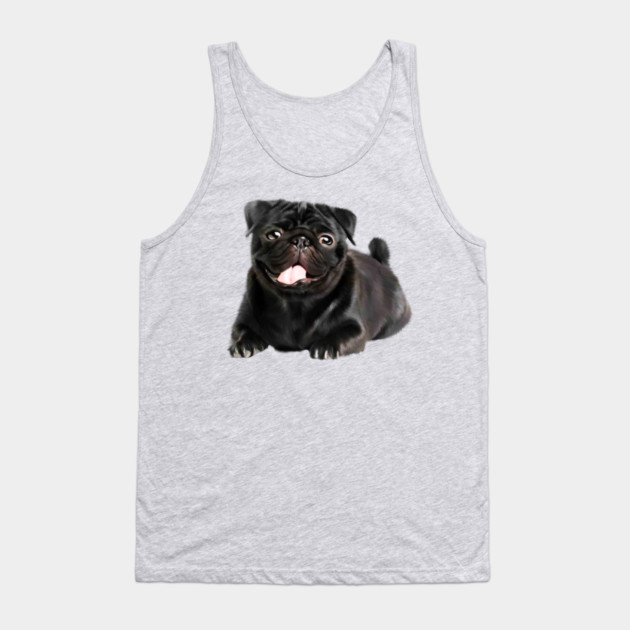 Black Pug Dog, Love Pug Dogs Tank Top by logiamerch