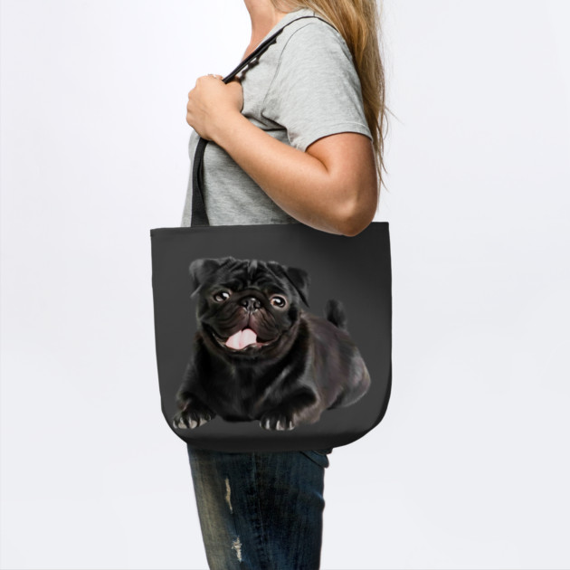 Black Pug Dog, Love Pug Dogs by logiamerch