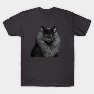Black Main Coon Cat, Love Main Coon Cats T-Shirt