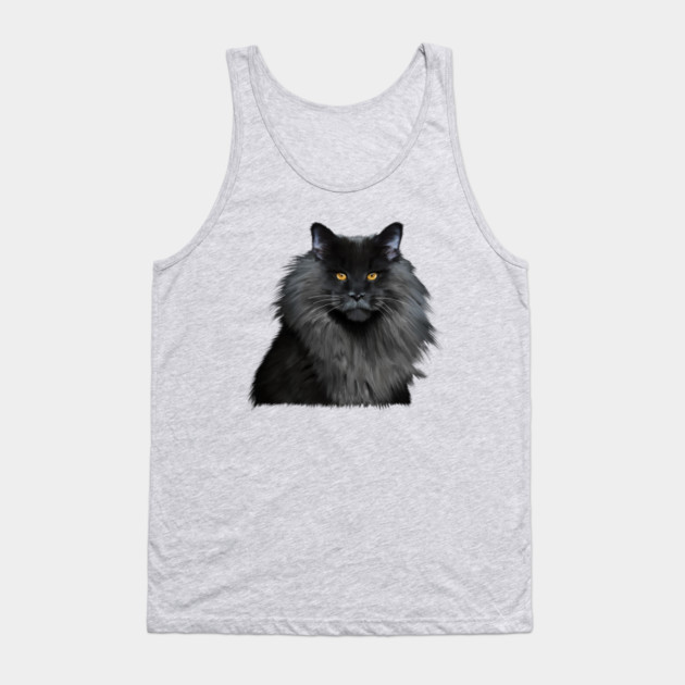 Black Main Coon Cat, Love Main Coon Cats Tank Top by logiamerch