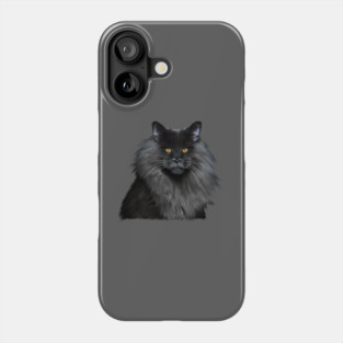 Black Main Coon Cat, Love Main Coon Cats Phone Case