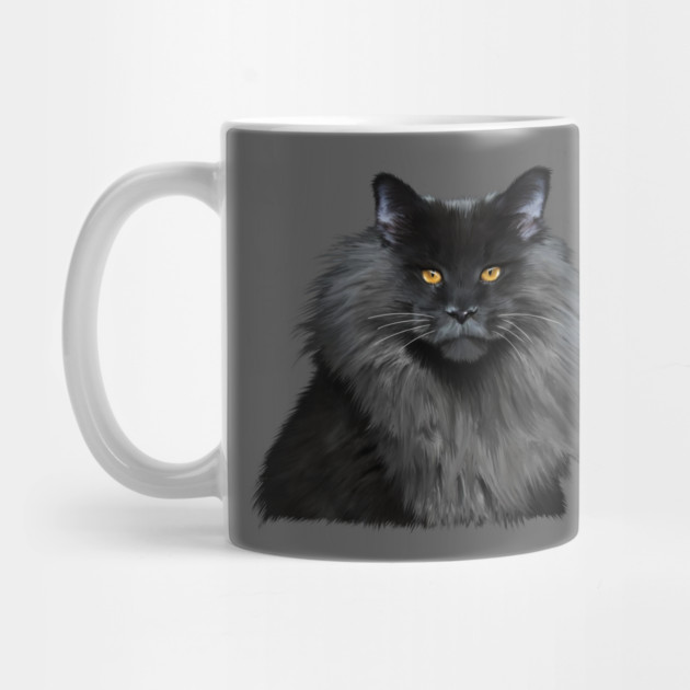 Black Main Coon Cat, Love Main Coon Cats by logiamerch