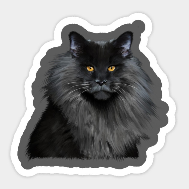 Black Main Coon Cat, Love Main Coon Cats Magnet by logiamerch