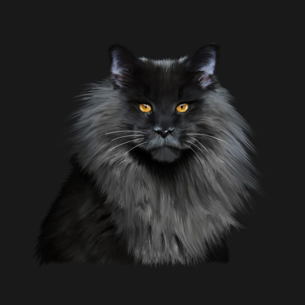 Black Main Coon Cat, Love Main Coon Cats by logiamerch