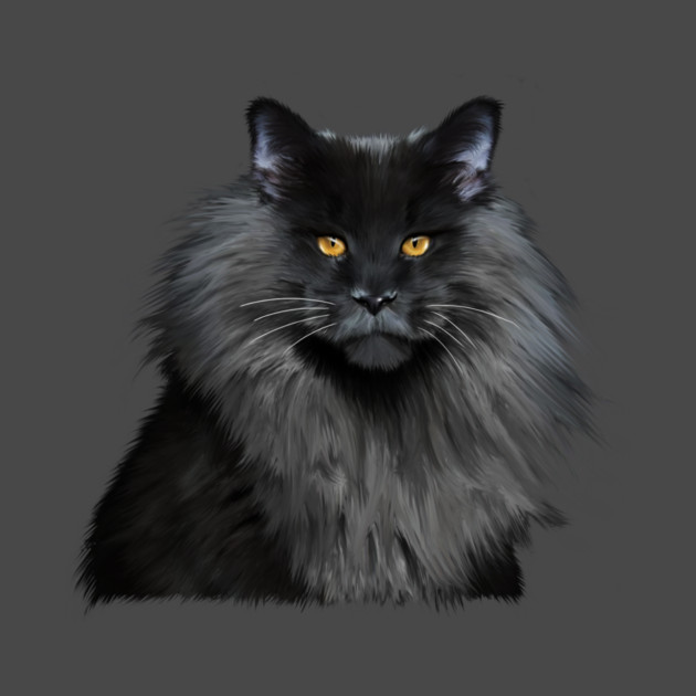 Black Main Coon Cat, Love Main Coon Cats by logiamerch