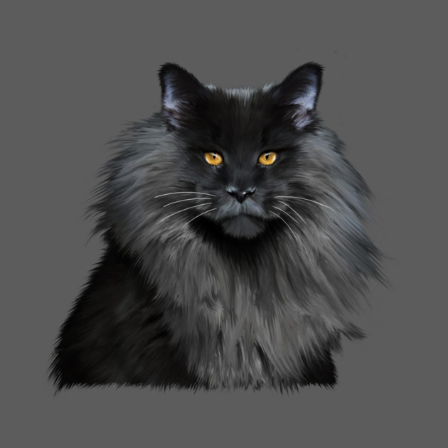 Black Main Coon Cat, Love Main Coon Cats by logiamerch