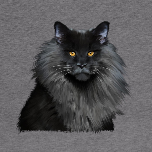 Black Main Coon Cat, Love Main Coon Cats by logiamerch