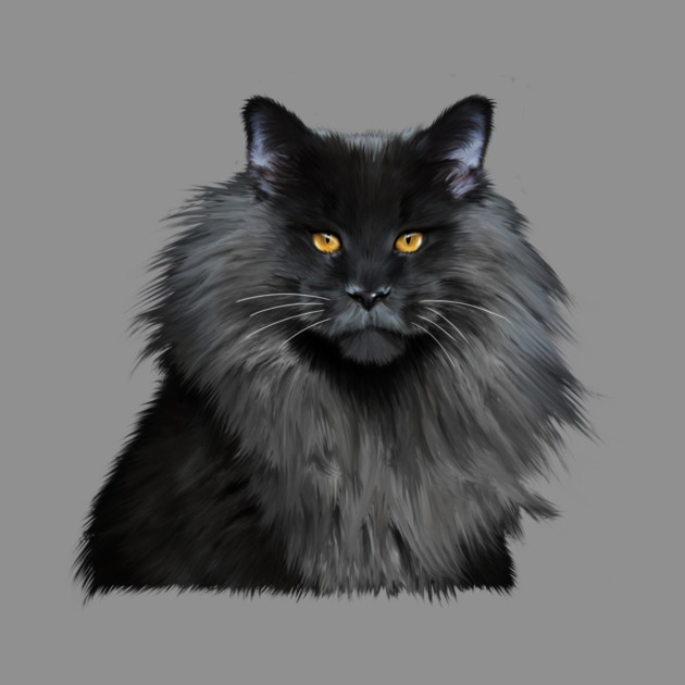 Black Main Coon Cat, Love Main Coon Cats by logiamerch