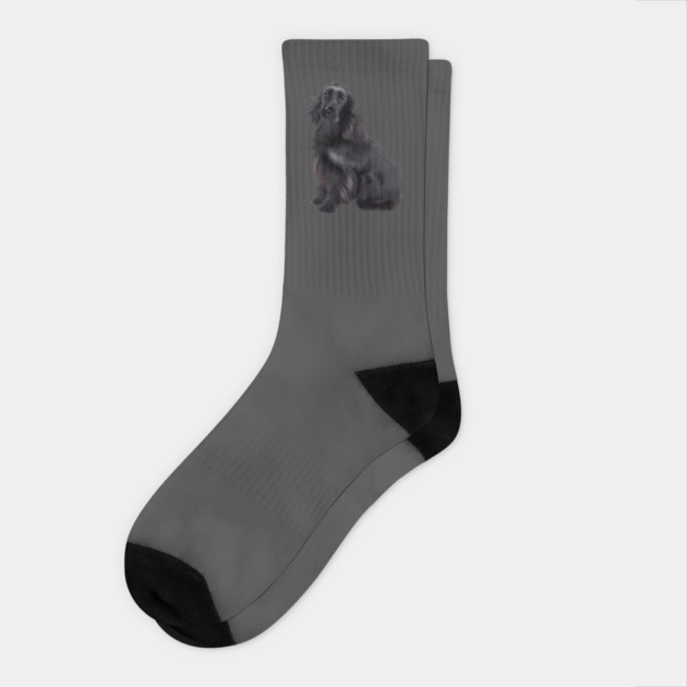 Black Cocker Spaniel, Dog Lover Socks by logiamerch