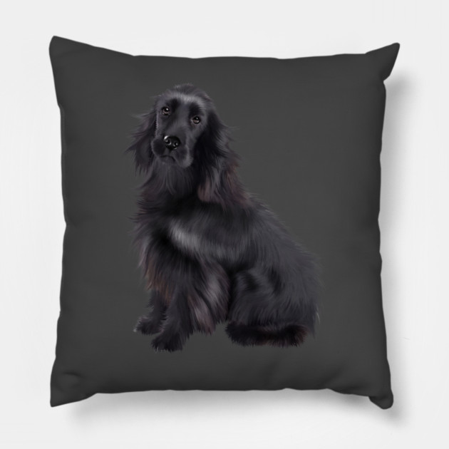 Black Cocker Spaniel, Dog Lover Pillow by logiamerch