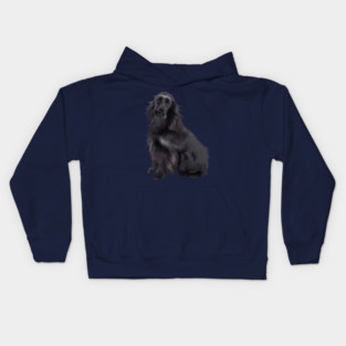 Black Cocker Spaniel, Dog Lover Kids Hoodie