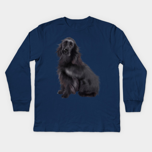 Black Cocker Spaniel, Dog Lover Kids Long Sleeve T-Shirt by logiamerch