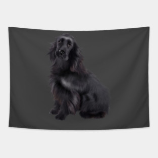 Black Cocker Spaniel, Dog Lover Tapestry