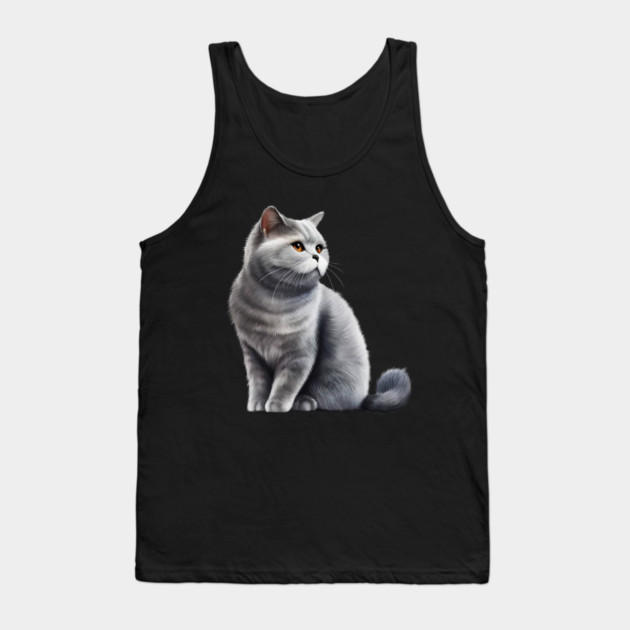British Shorthair Cat, Love British Shorthair Cats Tank Top by logiamerch