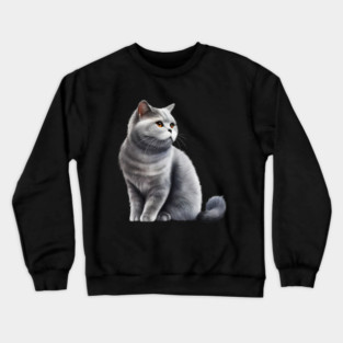 British Shorthair Cat, Love British Shorthair Cats Crewneck Sweatshirt