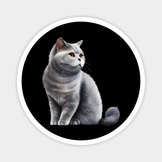 British Shorthair Cat, Love British Shorthair Cats Magnet by logiamerch