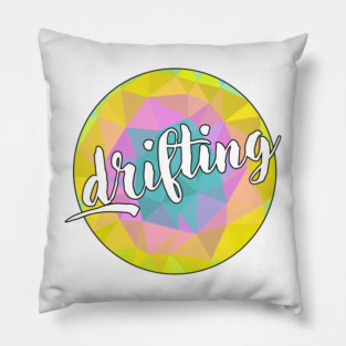 Drifting Typography Design Pillow