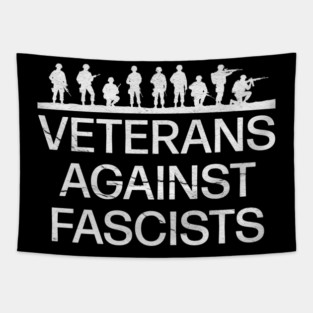 Veterans Against Fascists ~ political protest Tapestry