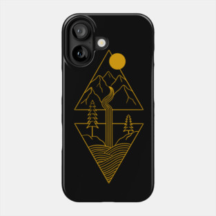 Minimal Nature Golden Phone Case