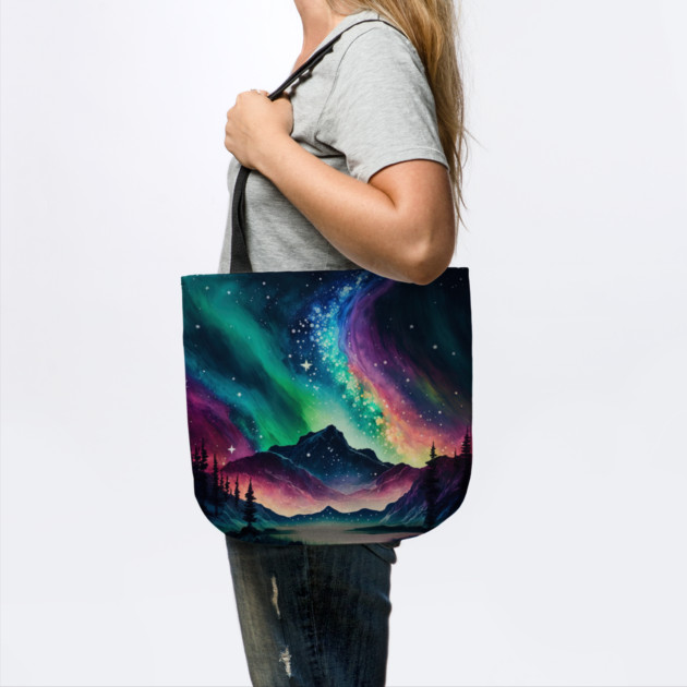 Northern Polar Lights Night Sky Aurora Borealis by The WYLD Tribe