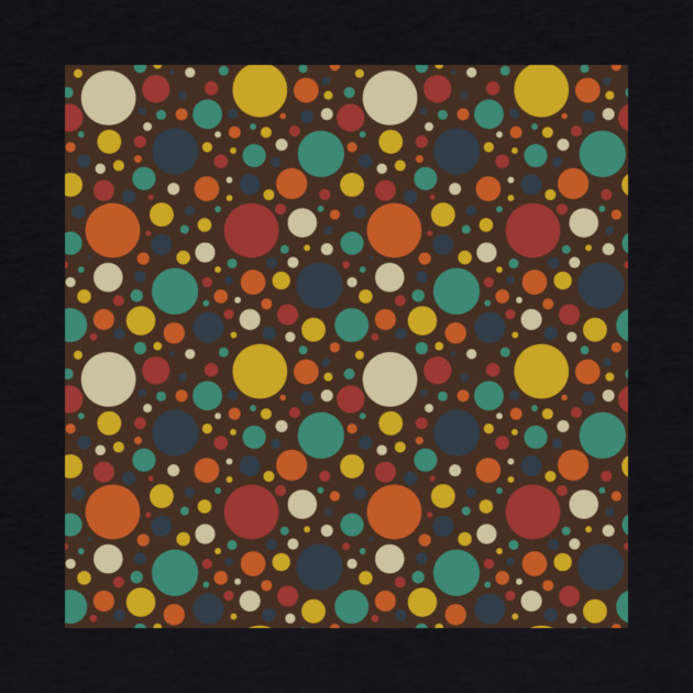 Retro Bold Colorful Circles Pattern by The WYLD Tribe