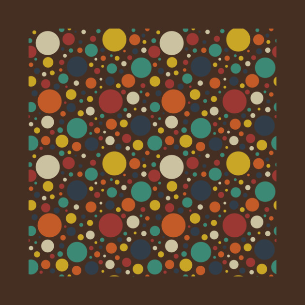 Retro Bold Colorful Circles Pattern by The WYLD Tribe