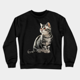 Cute Kitten, Cat Lover Crewneck Sweatshirt