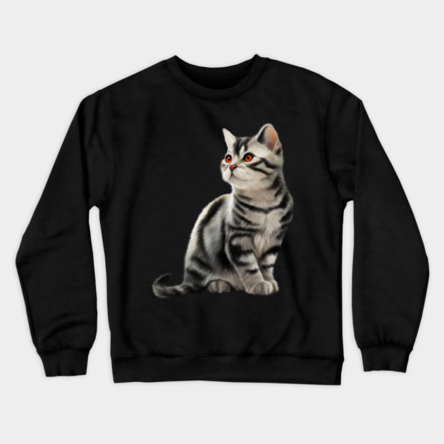 Cute Kitten, Cat Lover Crewneck Sweatshirt by logiamerch