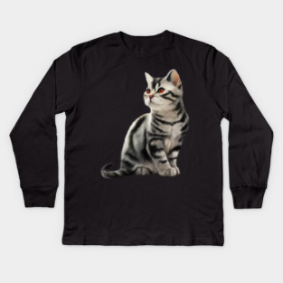 Cute Kitten, Cat Lover Kids Long Sleeve T-Shirt