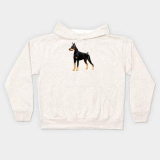 Doberman Dog, Love Doberman Dogs Kids Hoodie