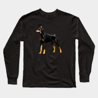 Doberman Dog, Love Doberman Dogs Long Sleeve T-Shirt