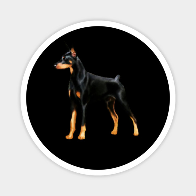 Doberman Dog, Love Doberman Dogs Magnet by logiamerch