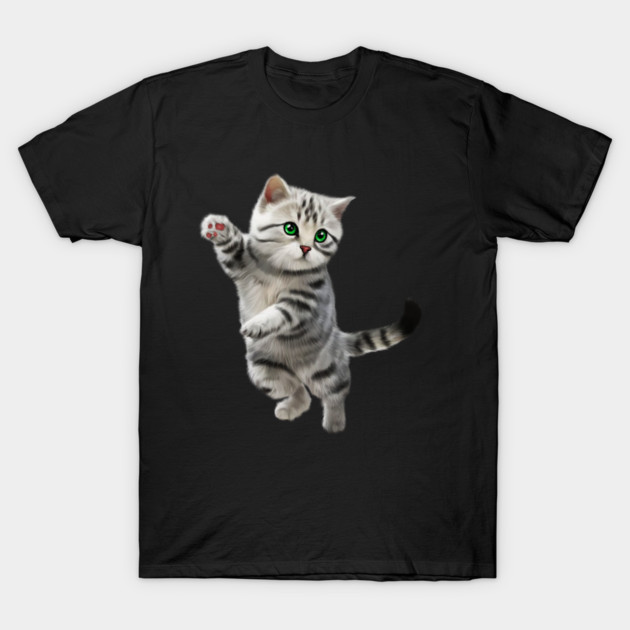 Cute Playful Kitten, Cat Lover T-Shirt by logiamerch