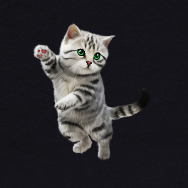 Cute Playful Kitten, Cat Lover by logiamerch