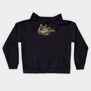 Main Coon Cat, Main Coon Lover Kids Hoodie