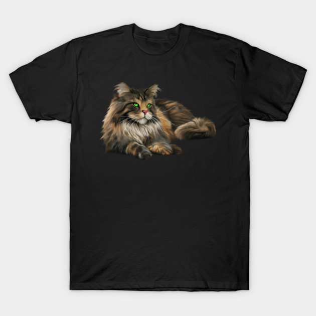 Main Coon Cat, Main Coon Lover T-Shirt by logiamerch