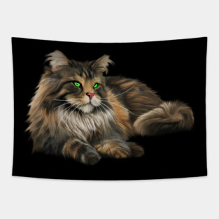 Main Coon Cat, Main Coon Lover Tapestry