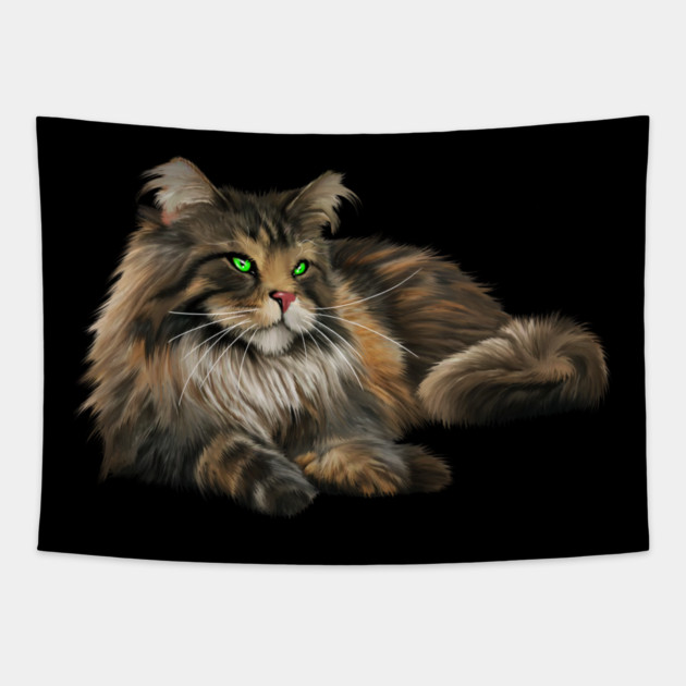 Main Coon Cat, Main Coon Lover Tapestry by logiamerch