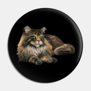 Main Coon Cat, Main Coon Lover Pin