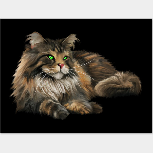 Main Coon Cat, Main Coon Lover Wall Art by logiamerch