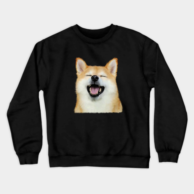 Cute Smiling Shiba Inu dog, Shiba Lover Crewneck Sweatshirt by logiamerch