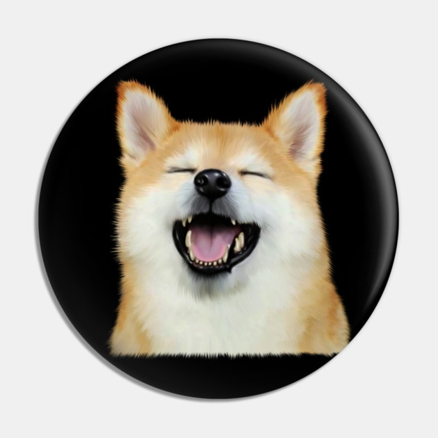 Cute Smiling Shiba Inu dog, Shiba Lover Pin by logiamerch