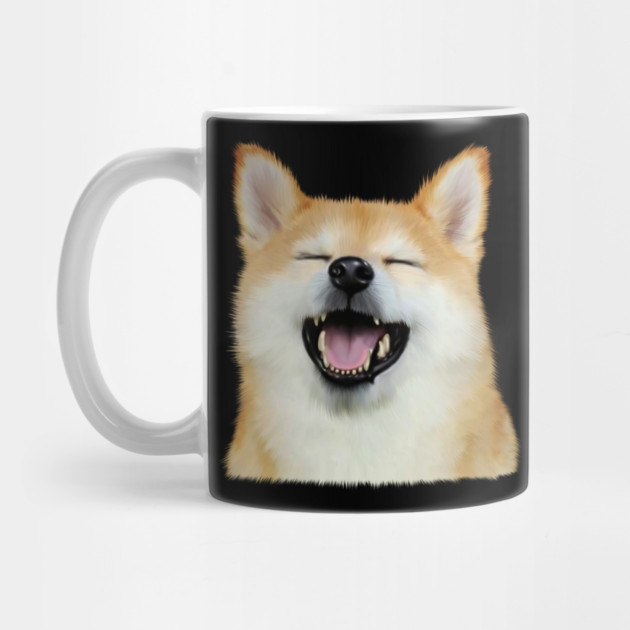 Cute Smiling Shiba Inu dog, Shiba Lover by logiamerch