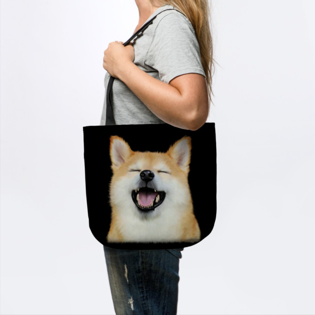 Cute Smiling Shiba Inu dog, Shiba Lover by logiamerch