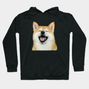 Cute Smiling Shiba Inu dog, Shiba Lover Hoodie