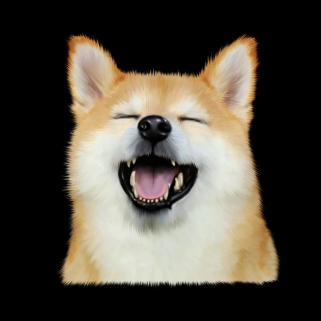 Cute Smiling Shiba Inu dog, Shiba Lover by logiamerch